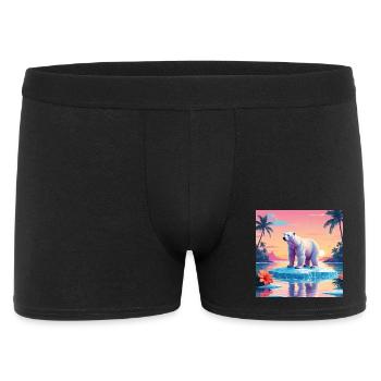 Ours blanc - Boxer Homme - noir - Devant