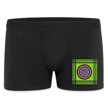 Geometric play of colours in colour - Men's Boxer Shorts - black - Front