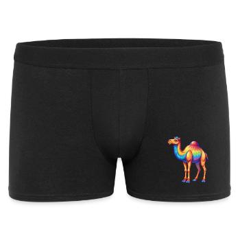 Kamel Bunte Kawaii Cartoon Figur Clipart - Männer Boxer Shorts - Schwarz - Vorne