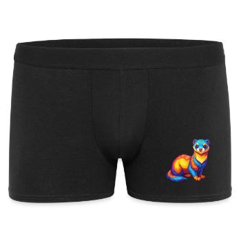 Ferret Colorful Kawaii Cartoon Character Clipart - Men's Boxer Shorts - black - Front