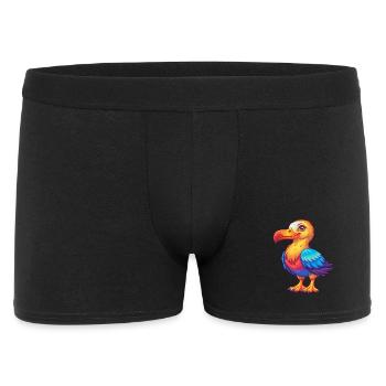 Albatross coloré Kawaii dessin animé Personnage Animal - Boxer Homme - noir - Devant