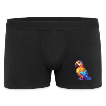 perroquet coloré Kawaii dessin animé personnage Clipart - Boxer Homme - noir - Devant