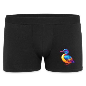 Common Loon Colorful Kawaii Cartoon Character Bird - Men's Boxer Shorts - black - Front