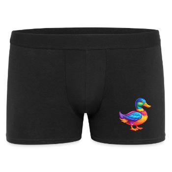Mallard coloré Kawaii personnage de dessin animé oiseau - Boxer Homme - noir - Devant