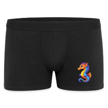 Dragon de mer Kawaii coloré dessin animé Animal marin - Boxer Homme - noir - Devant