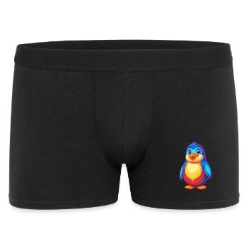 Penguin Colorful Kawaii Cartoon Sea Animal - Men's Boxer Shorts - black - Front