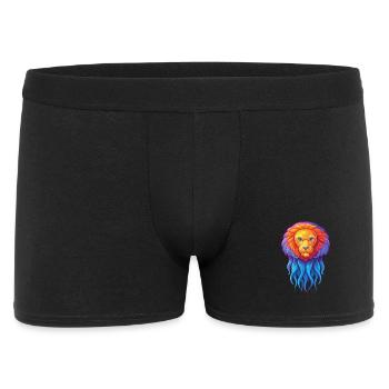 Lions crinière méduse coloré Kawaii dessin animé - Boxer Homme - noir - Devant
