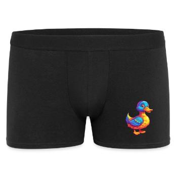 Duck Colorful Kawaii Cartoon Character Bird - Men's Boxer Shorts - black - Front
