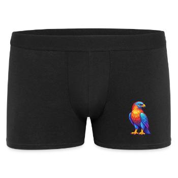 Faucon coloré Kawaii personnage de dessin animé oiseau - Boxer Homme - noir - Devant