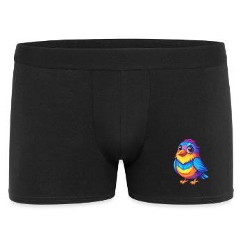 Bunting Bird Colorful Kawaii Cartoon Character Bir - Men's Boxer Shorts - black - Front
