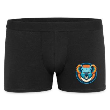 Koala mignon kawaii dessin animé clipart animal animal logo - Boxer Homme - noir - Devant