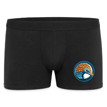 Pangolin Cute Kawaii Cartoon Animal Pet Logo - Men's Boxer Shorts - black - Front