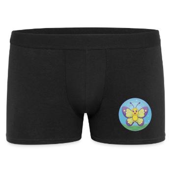 Butterfly Cute Kawaii Cartoon Clipart Animal Pet - Men's Boxer Shorts - black - Front
