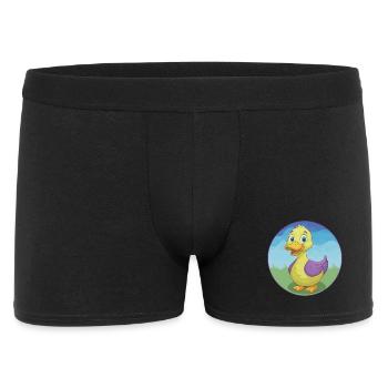 Duck Cute Kawaii Cartoon Clipart Animal Pet - Men's Boxer Shorts - black - Front