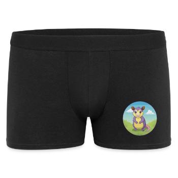 Possum Cute Kawaii Cartoon Clipart Animal Pet - Men's Boxer Shorts - black - Front