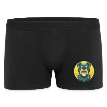 Affenpinscher chien mignon Kawaii dessin animé animal de compagnie - Boxer Homme - noir - Devant