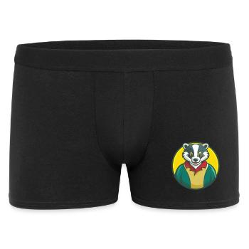 Badger Cute Kawaii Cartoon Clipart Pet Animal - Men's Boxer Shorts - black - Front