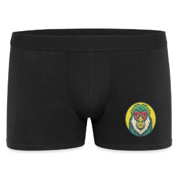 Mandrill Cute Kawaii Cartoon Clipart Pet Animal - Men's Boxer Shorts - black - Front