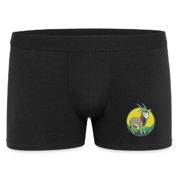 Oryx mignon Kawaii dessin animé Clipart Animal de compagnie - Boxer Homme - noir - Devant