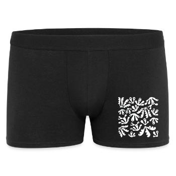 Abstrait Corail L Blanc - Boxer Homme - noir - Devant