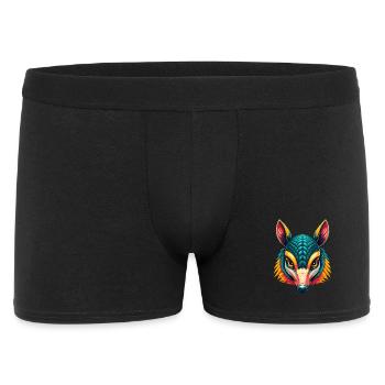 Armadillo Cute Kawaii Cartoon Clipart Animal Face - Men's Boxer Shorts - black - Front
