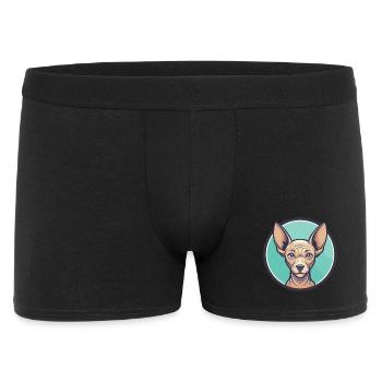 Ecuadorian Hairless Dog Breed Funny Cartoon Kawaii - Men's Boxer Shorts - black - Front