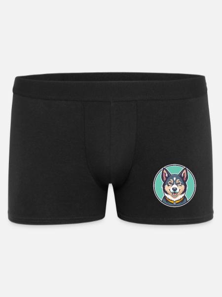 Kunming Hunderasse Cartoon Figur Kawaii Clipart - Männer Boxer Shorts - Schwarz