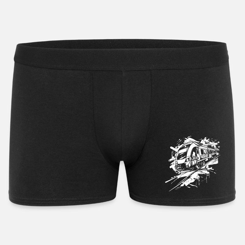 Zug Graffiti - Männer Boxer Shorts - Schwarz