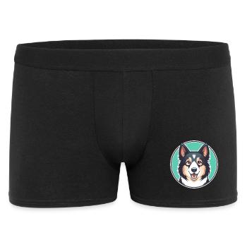 Norrbottenspets Chien Race Dessin animé Kawaii Clipart - Boxer Homme - noir - Devant