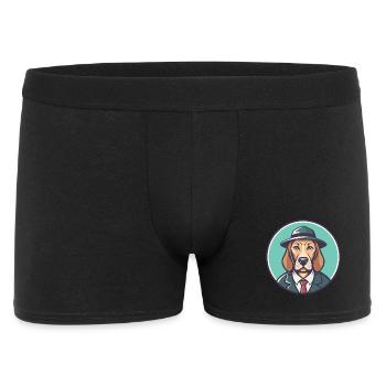Détective chien chien race dessin animé Kawaii Clipart animal de compagnie - Boxer Homme - noir - Devant