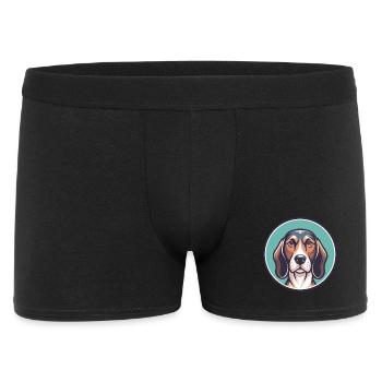 Vanjari Hound Chien Race Dessin animé Kawaii Clipart Animal de compagnie - Boxer Homme - noir - Devant