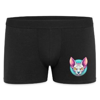 Don Sphynx Chat Race Dessin Animé Kawaii Animal Pet - Boxer Homme - noir - Devant