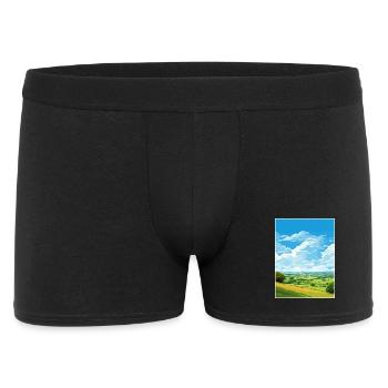 Mendip Hills Aonb Reise Poster Souvenir Farbe WPA - Männer Boxer Shorts - Schwarz - Vorne