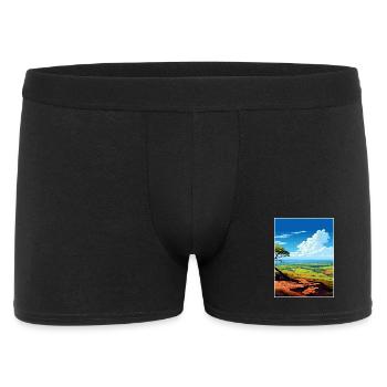 Quantock Hills Aonb Vintage Reiseposter Souvenir - Männer Boxer Shorts - Schwarz - Vorne