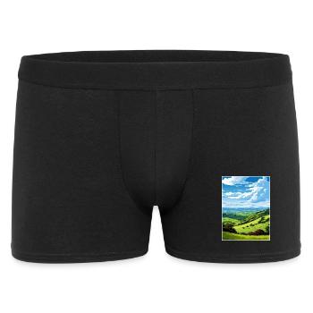 Shropshire Hills Aonb Reiseposter Souvenir WPA - Männer Boxer Shorts - Schwarz - Vorne