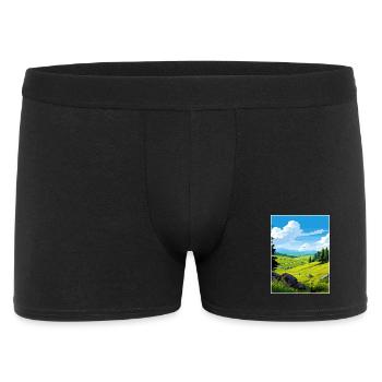 Forest Of Bowland Aonb Travel Poster Souvenir WPA - Men's Boxer Shorts - black - Front