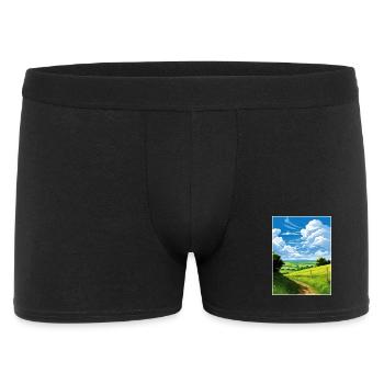 North Wessex Downs Aonb Voyage Affiche Souvenir WPA - Boxer Homme - noir - Devant