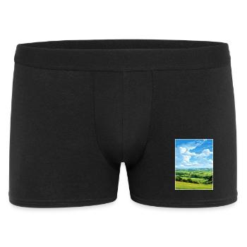 West Wiltshire Downs Aonb Reiseposter Souvenir - Männer Boxer Shorts - Schwarz - Vorne