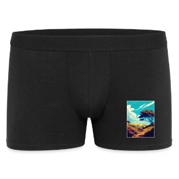 Quantock Hills Aonb Vintage Reiseposter Souvenir - Männer Boxer Shorts - Schwarz - Vorne