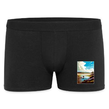 Arnside And Silverd Vintage Travel Poster Souvenir - Men's Boxer Shorts - black - Front