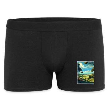 Blackdown Hills Aonb Reiseposter Souvenir WPA - Männer Boxer Shorts - Schwarz - Vorne
