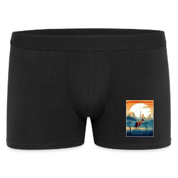 Nairobi Kenia Reise Poster Souvenir Malerei WPA - Männer Boxer Shorts - Schwarz - Vorne