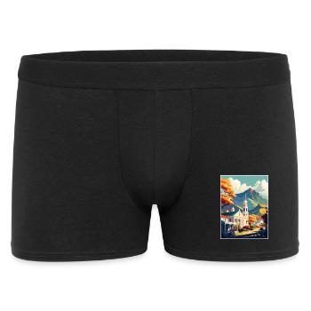 Stellenbosch Südafrika Reiseposter Souvenir - Männer Boxer Shorts - Schwarz - Vorne