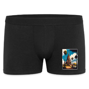 Ayutthaya Thailand Travel Poster Souvenir Painting - Men's Boxer Shorts - black - Front
