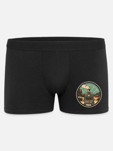 Railway Illustration - Men's Boxer Shorts - black