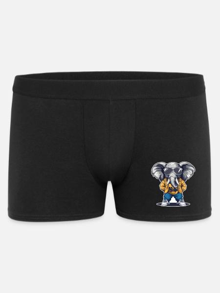 Elefant Streetwear mit Sonnenbrille - Männer Boxer Shorts - Schwarz