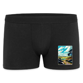 Carte d’affiche de voyage du parc national Northumberland - Boxer Homme - noir - Devant