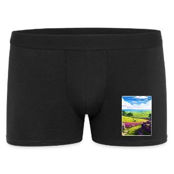 Northumberland National Park Travel Poster Card - Men's Boxer Shorts - black - Front