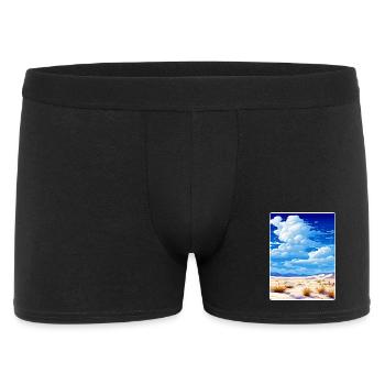 White Sands Nationalpark Reiseplakat Souvenir - Männer Boxer Shorts - Schwarz - Vorne