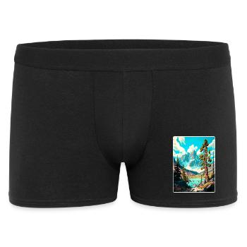 Bridger Teton National Park Affiche de voyage souvenir - Boxer Homme - noir - Devant